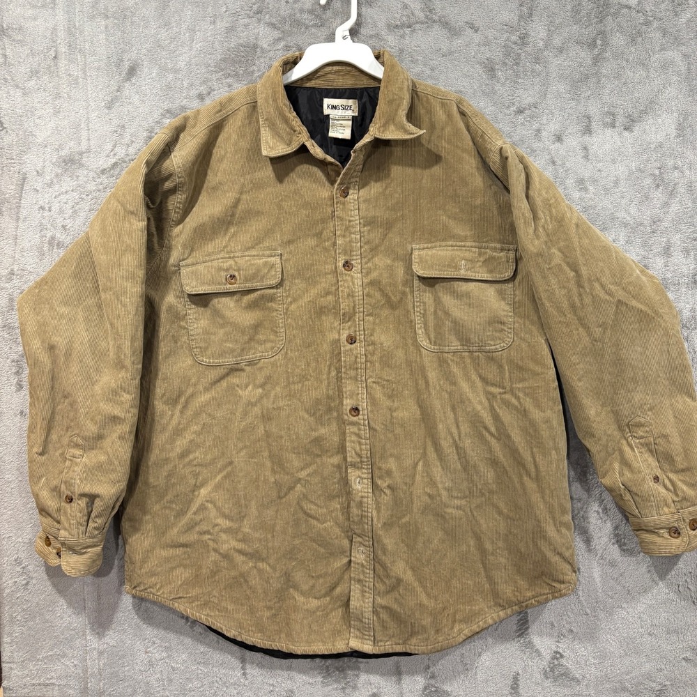 Vintage Kind Size Couderoy Jacket Shacket Tan Brown 2XL